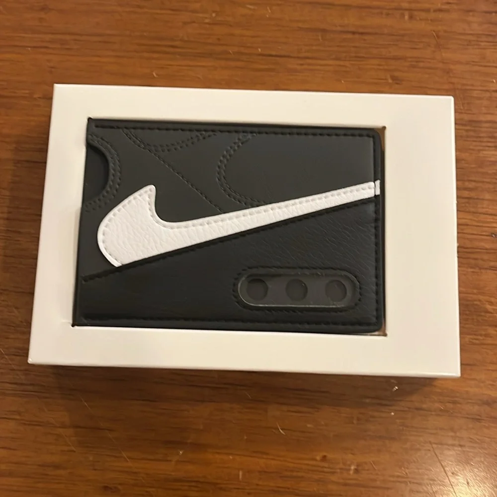 Nike Air Max 90 Card Case Wallet new black white